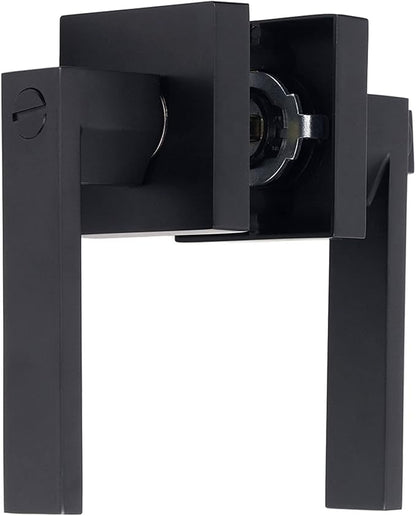 Door Lever Zinc Alloy Brass Sturdy Black Modern Look Indoor Door Handle for Passage Closet Corridor