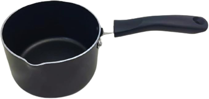 Non Stick Milk Pan 14cm, 1.4 Litre Bakelite Handle  Milkpan with Pouring Lips  Saucepan  Perfect for Cooking Sticky Sauces, Warming Milk  Cooking Pots  Pans