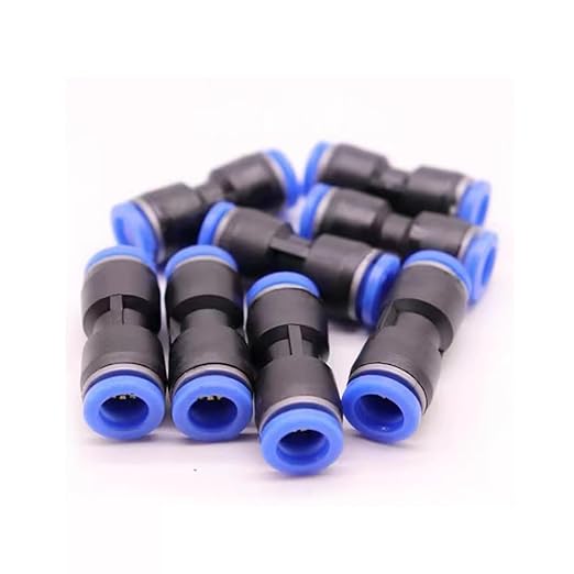 zjxed 40 Pcs Straight Push Connectors, 4mm 6mm 8mm 10mm 12mm Air Line Fittings,Quick Release Plastic Push to Connect Fittings Kit for 5/32 1/4 5/16 3/8 1/2 Tube