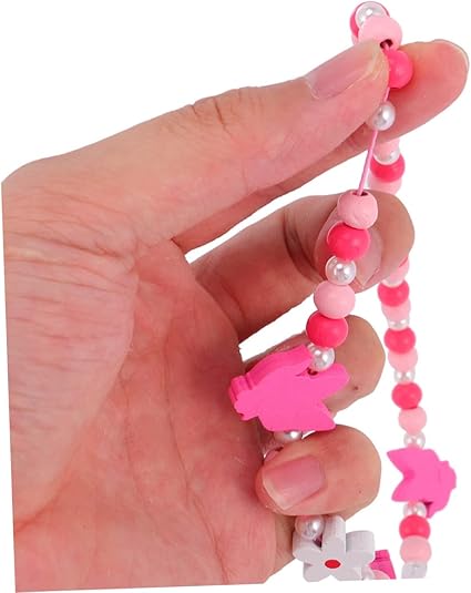 Toyvian Lightweight Kids Necklace Bracelet Set Beads Girls Toys and Jewelry Sets