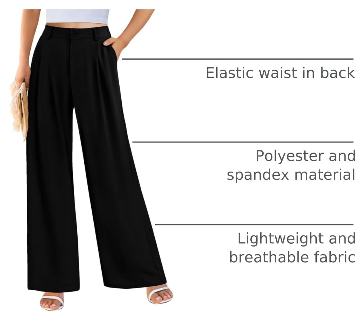 Wide Leg Pants for Women Trendy 2026 Fall High Waisted Business Casual Outfits Work Pant Trousers