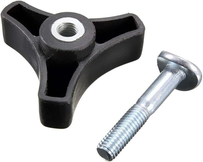 Triangle Knob Handle,Wing Nut and Bolt Power Equipment, Bolt Knob Triangle Nut Screw Replacement Parts Handle for Lawn Mower Machine