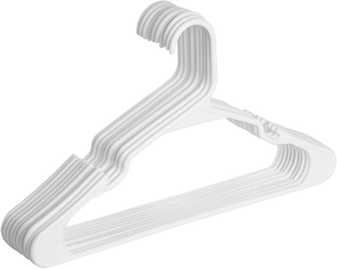 Mr. Pen 10 Pack White Plastic Clothes Hangers - Shirt Hangers for Closet