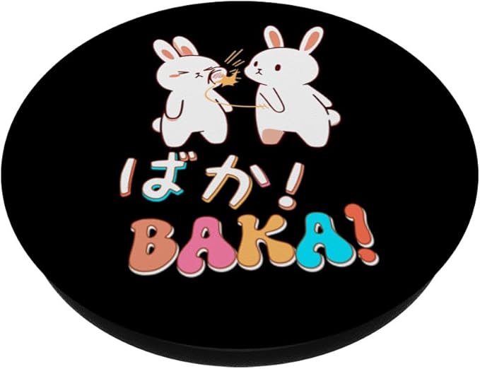 Funny Japanese Rabbit Slap Baka Rabbit Lover Anime Baka PopSockets Standard PopGrip