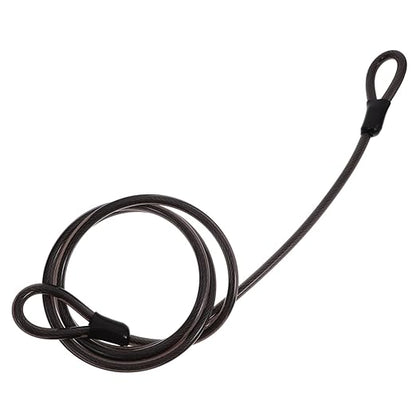Mipcase 1.8m Long 9.7mm Diameter Plastic Covered Wire Rope High Tensile Strength for Fencing Lifting