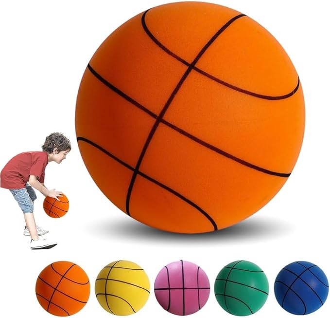 Silent Basketball, 2024 New Hush Silent Foam Basketball, Indoor Training Ball, Uncoated High-Density Foam Ball, Easy to Grip Quiet Ball for Various Indoor Activities