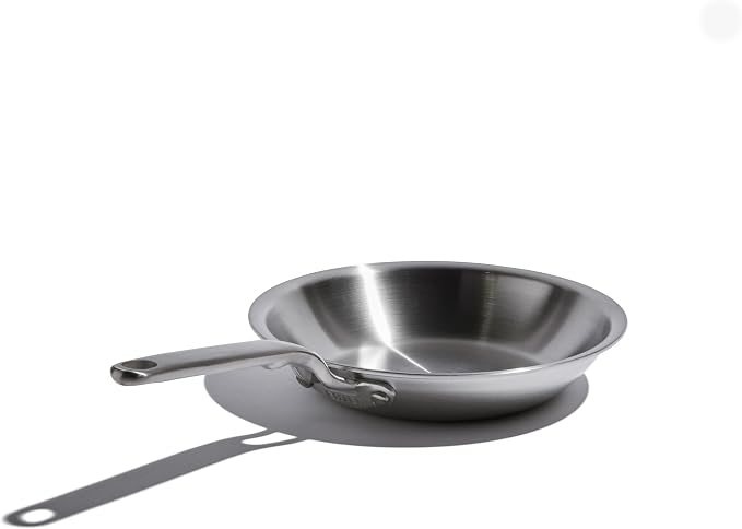 Heritage Steel Eater Series 8.5 Inch Frying Pan | Made in USA | 5-Ply Fully Clad Stainless Steel | Stay Cool Handle Design | Induction Ready & Non-Toxic