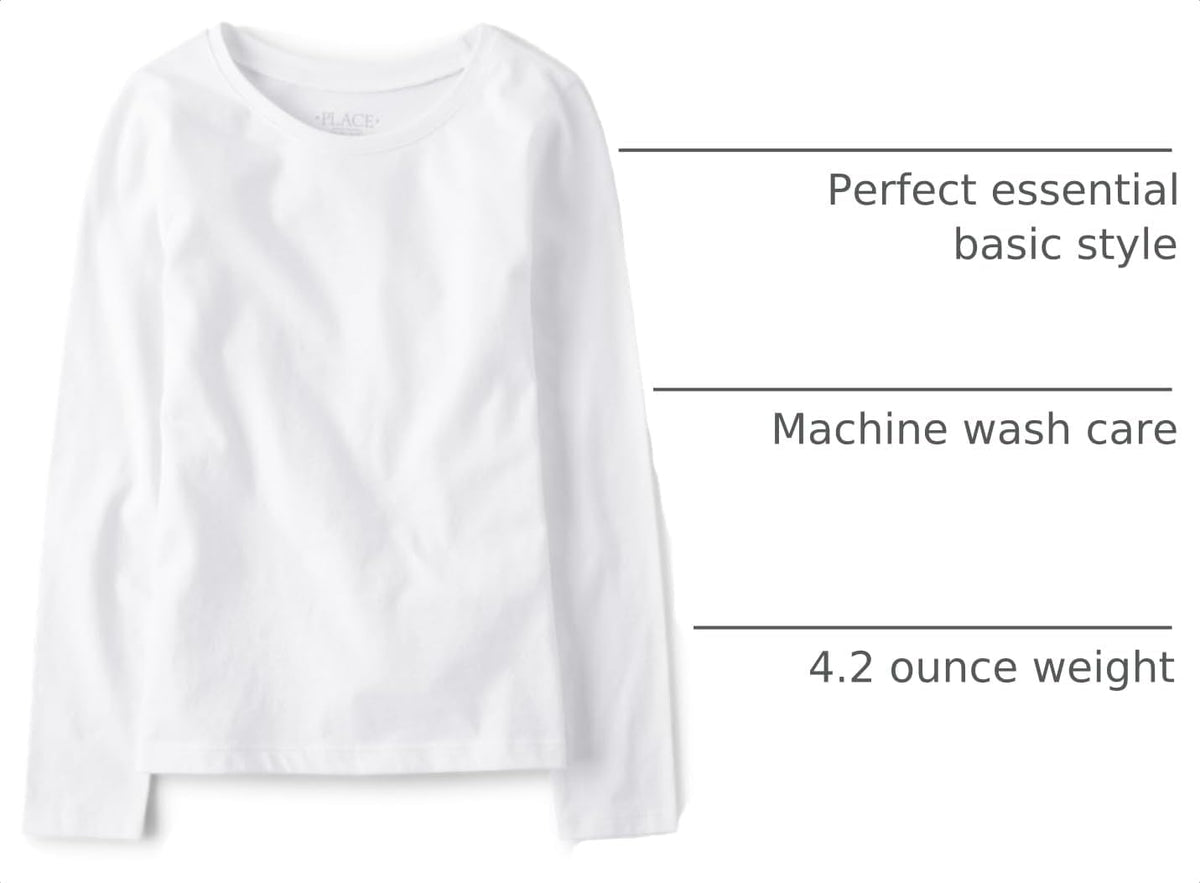 The Children's Place Baby Girls' and Toddler Basic Short Sleeve Layering T-Shirts