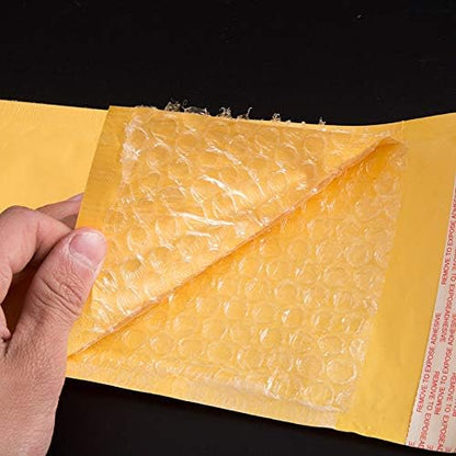 25 Pcs 6x9in Yellow Kraft Paper Bubble Mailers Padded Self Seal Envelopes Shipping Bags