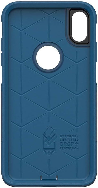 OTTERBOX COMMUTER SERIES Case for iPhone Xs Max - Retail Packaging - BESPOKE WAY (BLAZER BLUE/STORMY SEAS BLUE)