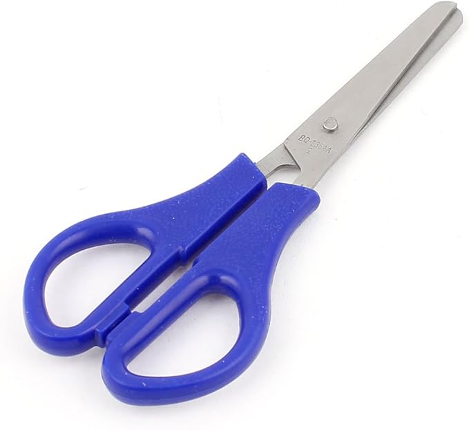 Plastic Handle Hand Tools DIY Scrapbooking Paper Safety Scissors Cutting Scissors & Shears Tool Blue