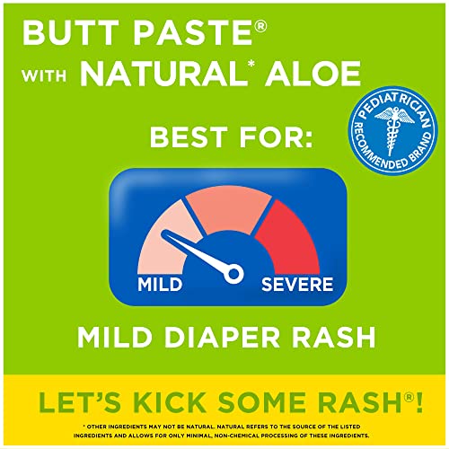 Boudreaux's Butt Paste Diaper Rash Cream for Baby, Ointment With Natural* Aloe & Zinc Oxide, 4 oz Tube
