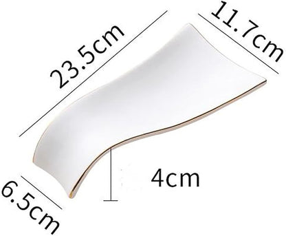 Kitchen Spoon Rest Stainless Steel Spoon Chopsticks Holder Ceramic Spoon Colander Kitchen Utensils Holder Household Tableware Holder
