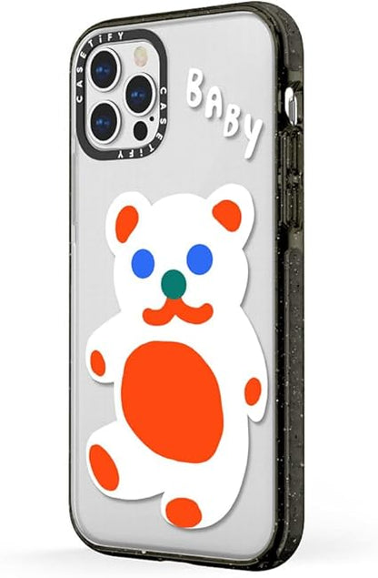 CASETiFY Impact Case for iPhone 12 iPhone 12 Pro - Baby Bear by Katie Benn - Clear Black