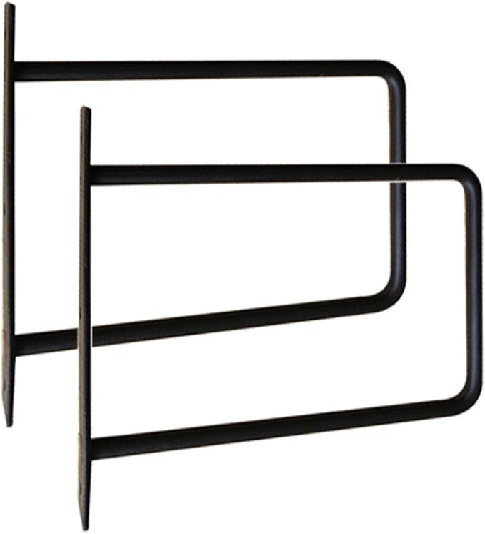 Solid Shelf Brackets, Metal Brackets, 2 Pieces, Heavy Duty Brackets, Industrial Shelf Brackets, Wall Brackets, Decoration Shelf Brackets, Black (5 inches)