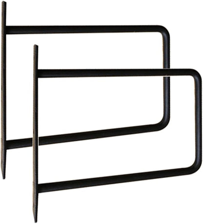 Solid Shelf Brackets, Metal Brackets, 2 Pieces, Heavy Duty Brackets, Industrial Shelf Brackets, Wall Brackets, Decoration Shelf Brackets, Black (5 inches)