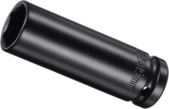Deep Impact Socket, 12"" Drive 19mm Socket, CR-V Steel Rounded Corner Design 6-Point Deep Impact Socket - (Applications: for Screw Installation and Removal), Onesize