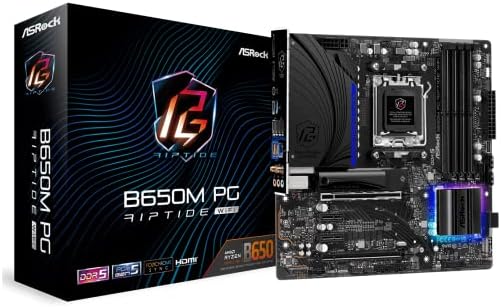 ASRock B650M PG Riptide WiFi AMD Socket AM5 Ryzen 7000 Series Processors Motherboard
