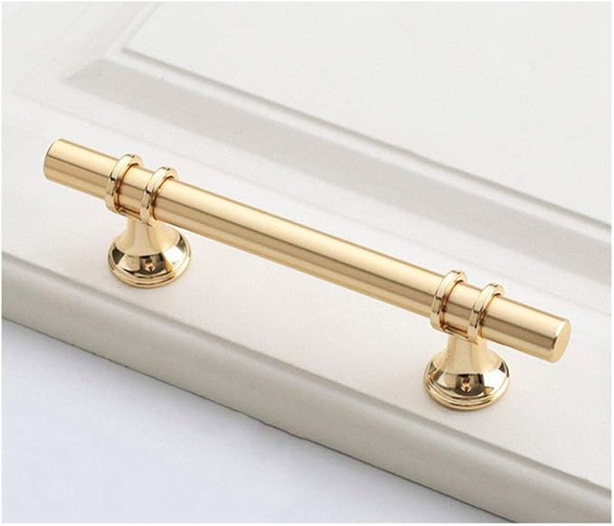 Drawer knobs,Cupboard knobs,Modern Zinc Alloy Black Gold Door Handles Kitchen Cabinet Handles Solid Drawer Knobs Fashion Furniture Handle Hardware,Black Gold knob (Color : Copper Gold 160mm)