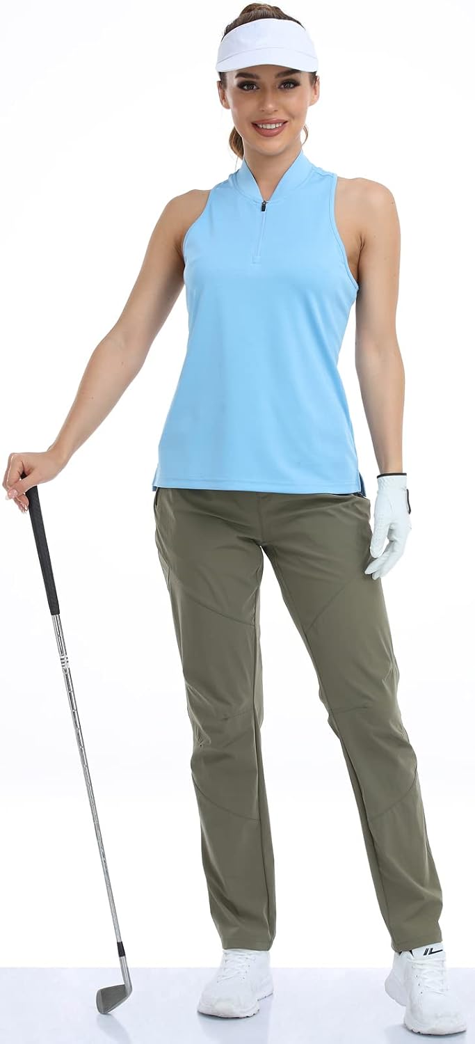 Size small-SPOSULEI Womens Summer Lightweight Pants Outdoor Nylon Quick Dry Travel Golf Hiking Sweatpants with Zipper Pockets