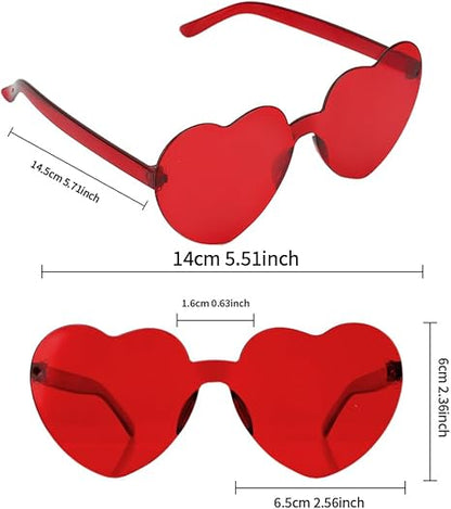 Heart Glasses, 3Pack Heart Sunglasses, Party Heart Shaped Sunglasses, Fun Heart Sunglasses for Women, Party Sunglasses