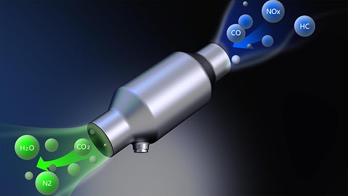 2" Universal Catalytic Converter with O2 Sensor Interface, designed for vehicles made before October 1996 (EPA compliant)
