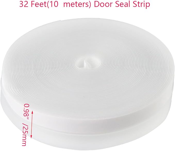 Clear Door Weather Stripping Window Seal Strip Door Seal Strip Tape Window Seal Strip, 32 Feet Long 25 mm Wide