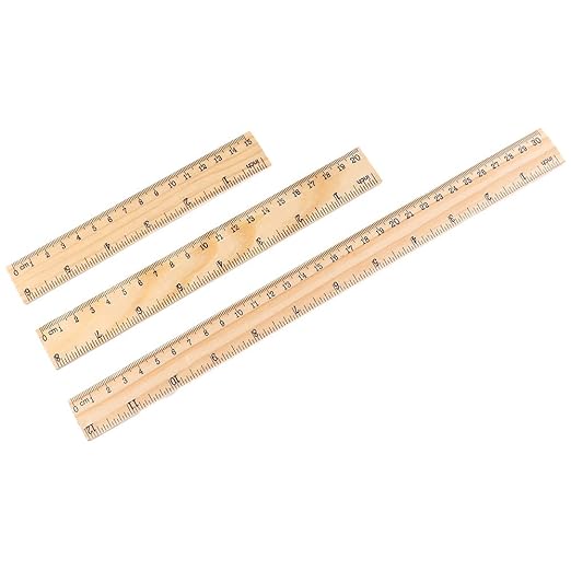 15/20/30cm Wooden Straight Rulers Measuring Drafting Rulers, Inches Centimeter Metric Straight Rulers Home Office Supplies(30cm)