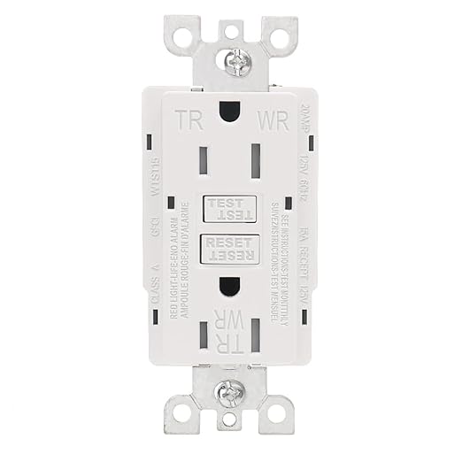 Baomain GFCI 15Amp Output Receptacle. 120VAC 60Hz weatherproof, ground fault circuit interrupter, GFI UL and CUL white listed