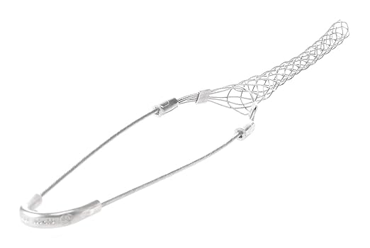 Woodhead 36567 Support Grip, Bus-Drop, Single Eye, Galvanized Steel, 1100lb Approximate Break Strength, 6.50" Mesh Length, 9.00" Bale Length, .53.73" Cable Diameter