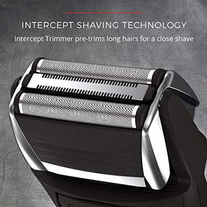 Remington F5 Power Series Foil Shaver, Electric Razor for Men, Cordless Rechargeable with Pop Up Trimmer, Pivot & FlexFoil Technology, Lightweight Handheld Design, Black