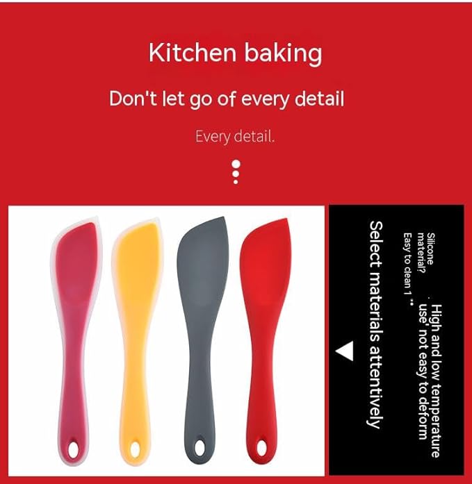 Silicone Spatula and Scraper Spoon for Heat Resistant Better Cooking,Cake Cream Spatulas Set, 10.2 inch Non-Stick Heat Resistant Mixing Butter Spatulas Baking (Grey)