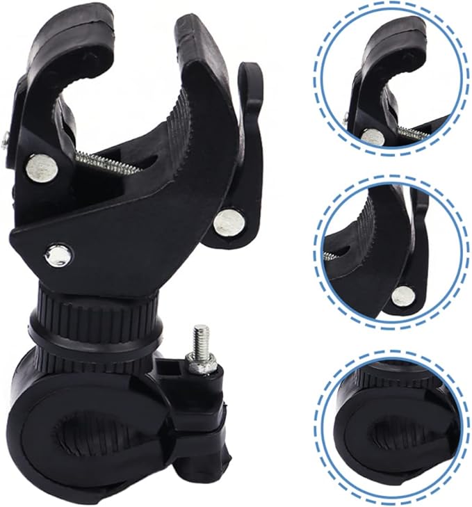 Gatuida Sturdy Bike Light Stand Plastic Flashlight Holder Bike Stand Clip for Cycling Accessories