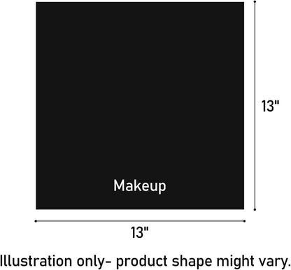 Makeup Towels - Pack of 6 - Ultra Soft & Gentle Microfiber Coral Fleece Washcloth Face Make Up Remover, 13 x 13 in, Black