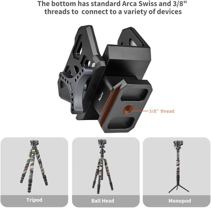 Arca Swiss Saddle Tripod Mount for Hunting Lightweight Tripod Clamp with Arca Quick Release Dovetail Universal Gun Clamp for Shooting Target Practice Outdoors
