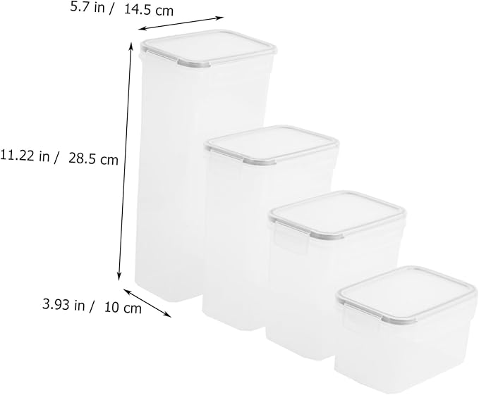 5 Pcs Airtight Storage Containers Freezer Containers Lids Food Storage Jars Compact Design