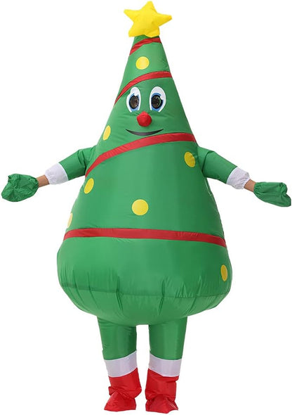 Santa Claus Inflatable Costume Xmas Santa Blow Up Suit Santa Christmas Costume Jumpsuit