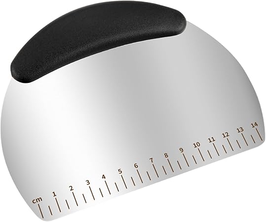 Professional Stainless Steel Dough Cutter and Scraper Combo - 2-in-1 Baking Tool for Bread, Pizza  Pastry  Multi-Use Bench Scraper with Kitchen Utensils Grip (Heavy Duty Dough Tool)