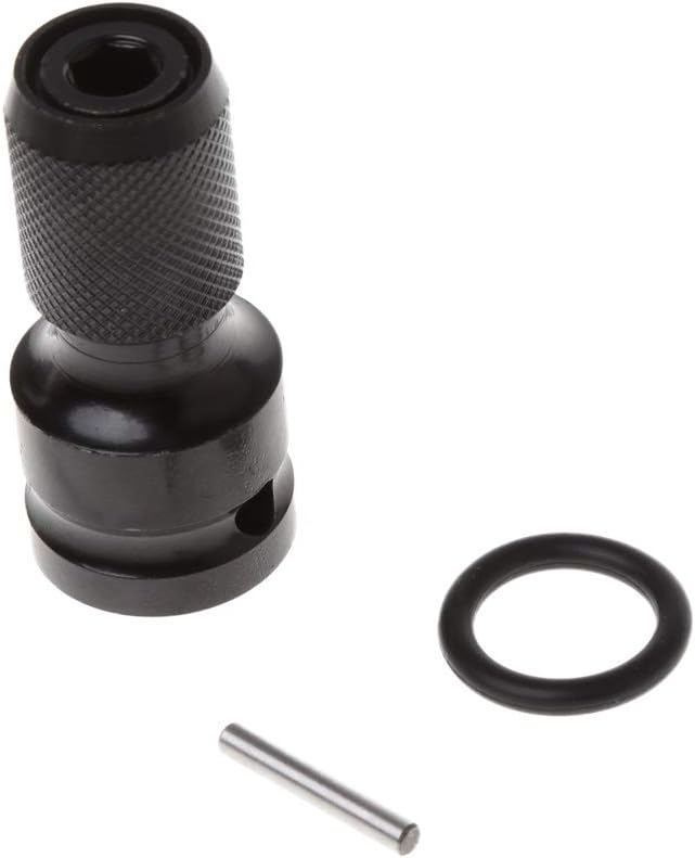 XISAOK 12" Drive to 14" Hex Shank Converter Quick Release Chuck Screwdriver Bit Adapter Hex Shank Converter Black