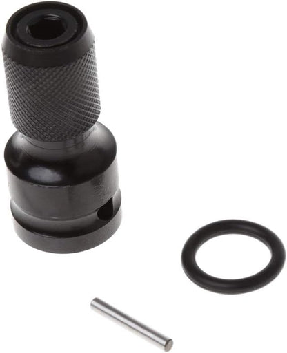 XISAOK 12" Drive to 14" Hex Shank Converter Quick Release Chuck Screwdriver Bit Adapter Hex Shank Converter Black