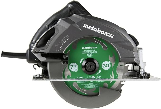 Metabo HPT Circular Saw Kit  RIPMAX  7 14-Inch Blade  6,800 RPM  Dust Blower Function  5-Year Warranty  C7UR