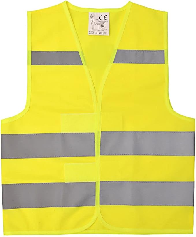 Hi Vis Kids Safety Vest Lightweight,Adjustable  Comfy Toddler Safety Vest,Reflective Vest Kids,toddler construction vest for Cycling  Running XSY1