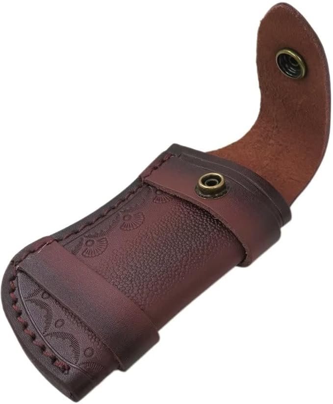 Jamal New Hand Made Carved Cow Leather Sheath for Folding Knife Cover Pouch Belt Clip