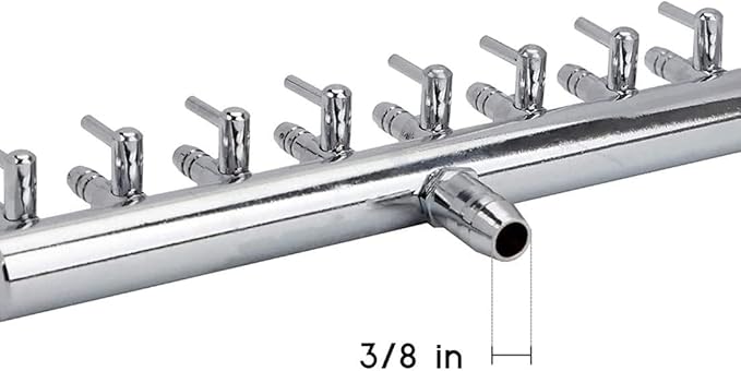 Aquarium Air Valve 12 Way Inline Manifold Air Flow Pump Tubing Splitter Lever Control Valve