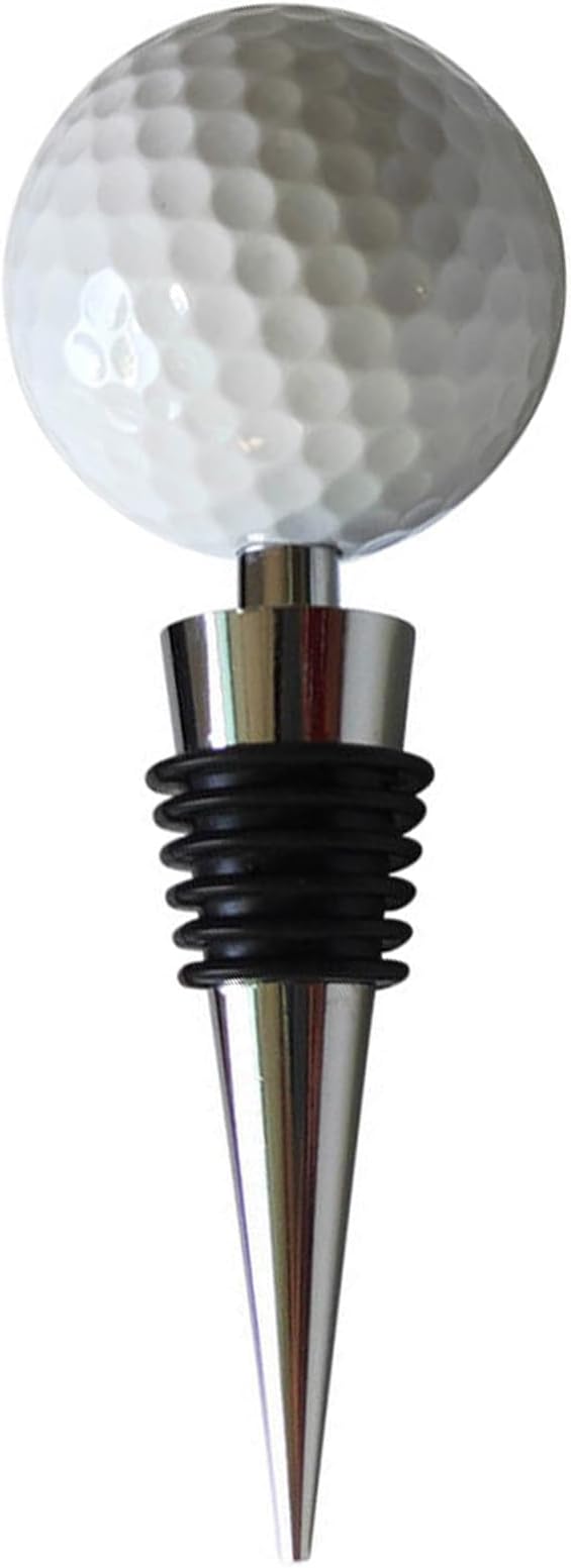 Golf Ball Wine Stopper, Funny Golf Club Beverage Bottle Stoppers, Golf Home Wine Top Decor, Golf Barware, Gift for Wine Lover  Golf Lover