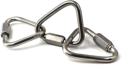 Flomore Delta Quick Link 304 Stainless Steel Triangle Quicklink Chain Connector Screw Lock Carabiner