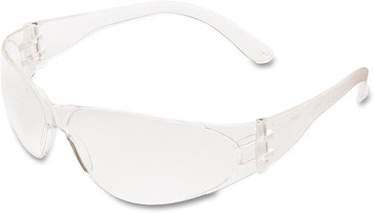 MCR Safety Glasses CL110 Checklite Clear Lens with UV Protection and Scratch Resistant Coating, 1 Pair