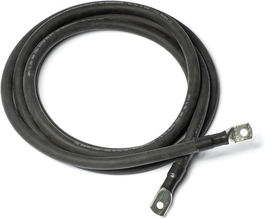 Spartan Power 2 Foot 40 AWG Black SpartanFlex Battery Cable with 38" Ring Terminals