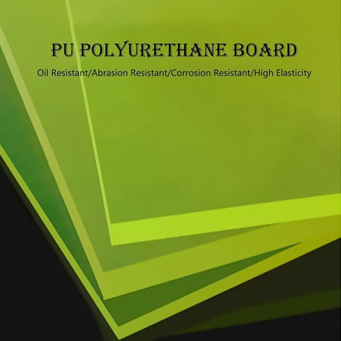 1 Pack 20"x20" Polyurethane Sheet, Thickness 1mm-30mm PU Plate Elastic Rubber Board Oil Wear Resistant Shock Absorbing Pad Damping Plate for Industry (Size : 500  500  2mm)