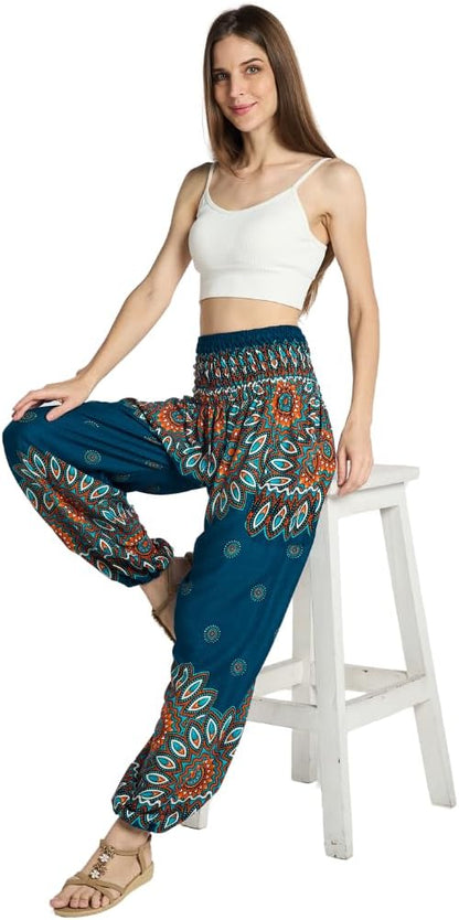 Banjamath Tranquil Threads High-Waisted Boho Harem Yoga Pants for Women